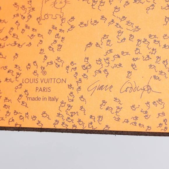 LOUIS VUITTON Catgram Cayenne Clemence Note Cover Orange GI0358 LV Auth 92886 - Picture 10 of 16